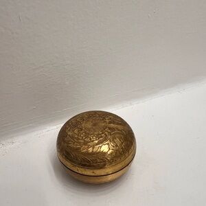 Brass pillbox or jewelry box